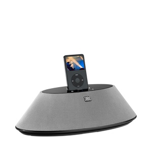 ON STAGE 400P - Black - High Performance Loudspeaker Dock for iPod® and iPhone®, AC powered, compatible with all docking versions of the iPod and iPhone. Built-in downfiring subwoofer - Hero